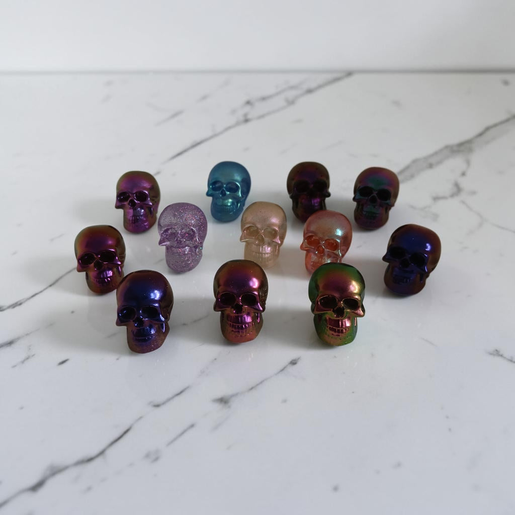 Assorted mini skulls £2 each or 7 for £10, discount applied at checkout.