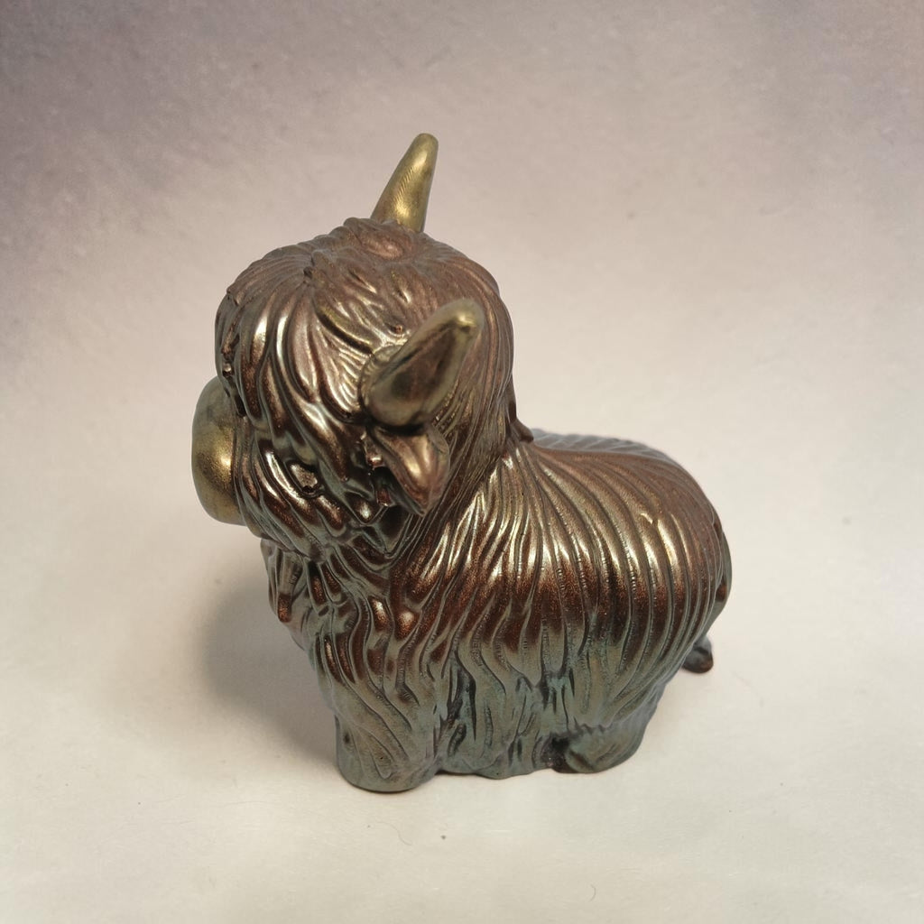 Handmade resin Highland Cow
