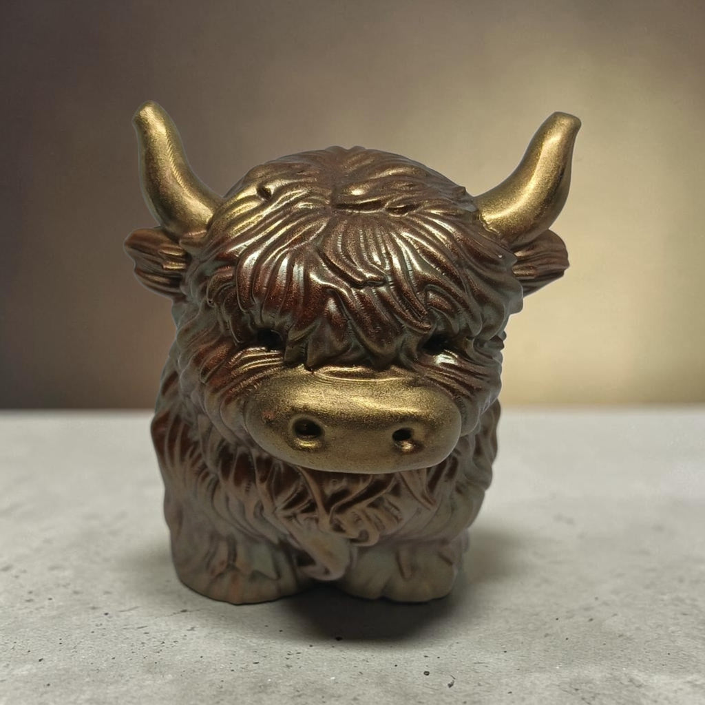 Handmade resin Highland Cow