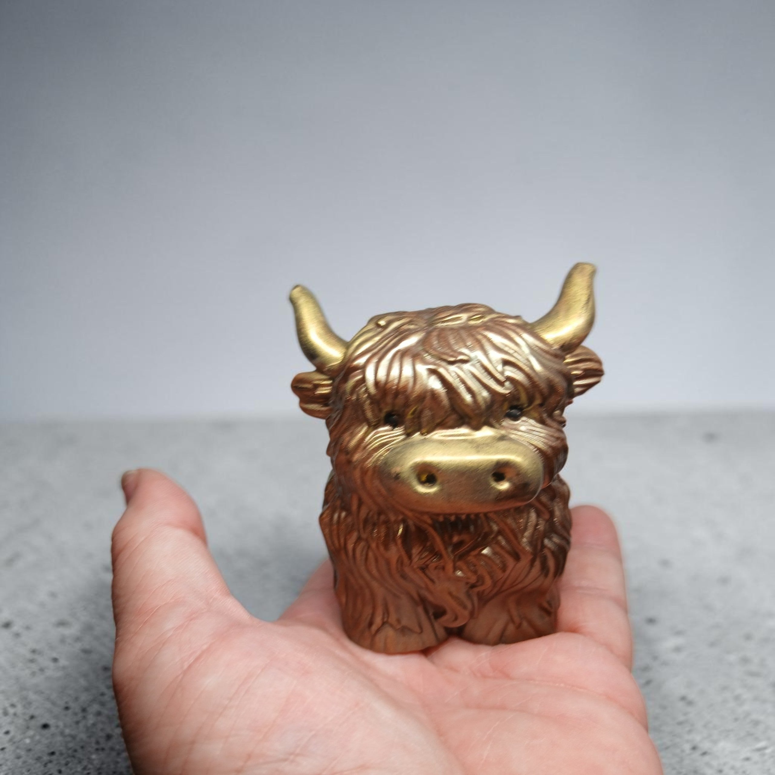 Handmade resin Highland Cow