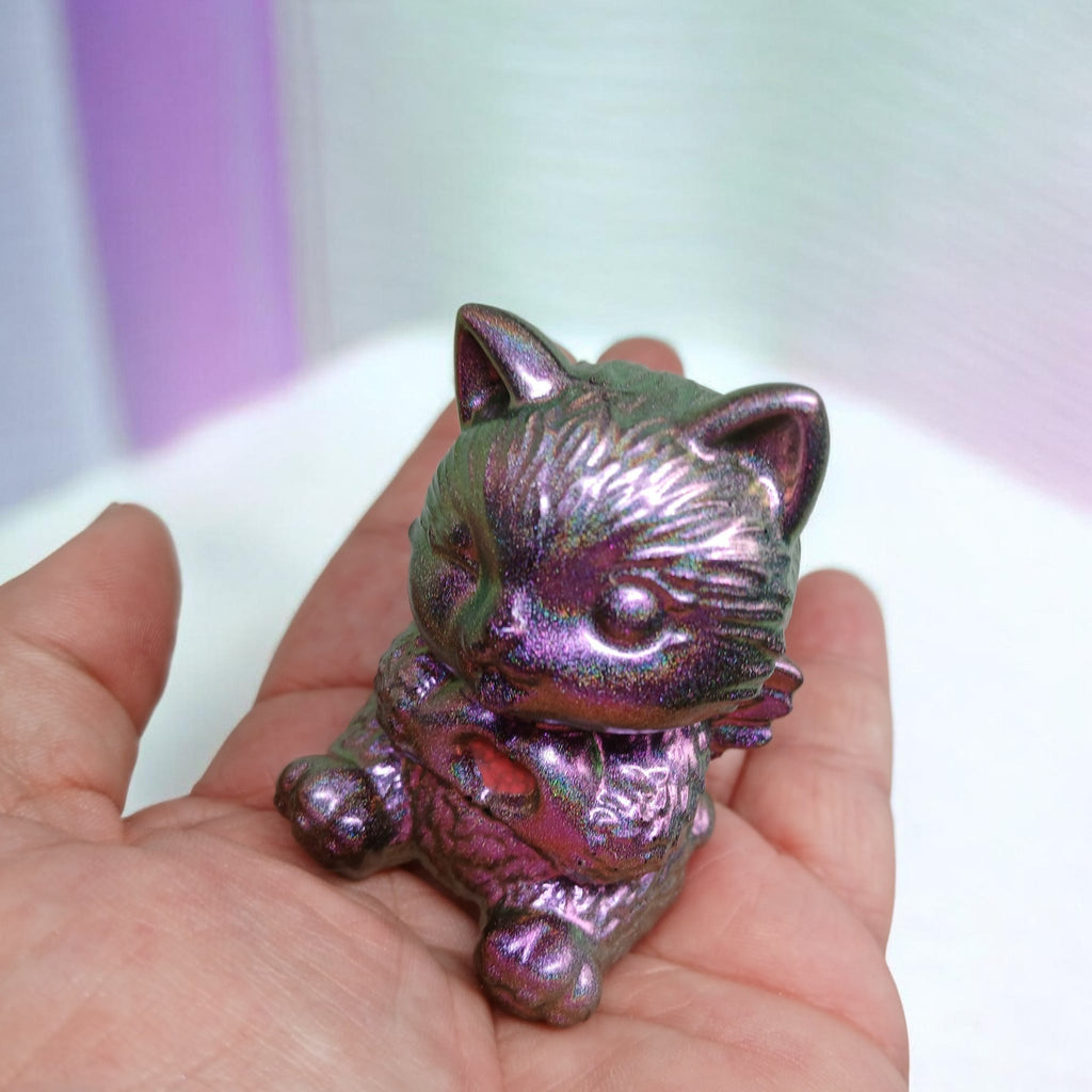 Small Handmade Resin Cat Ornament