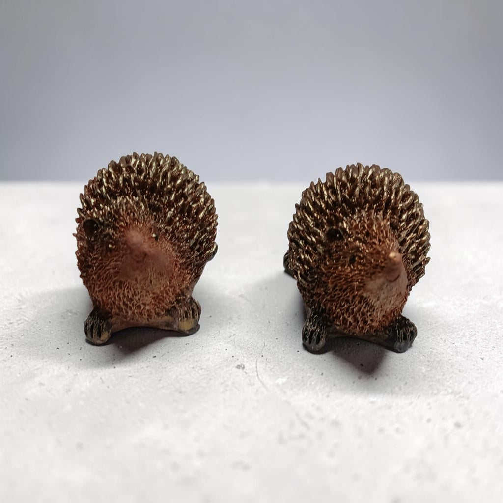 Cute little handmade resin hedgehogs