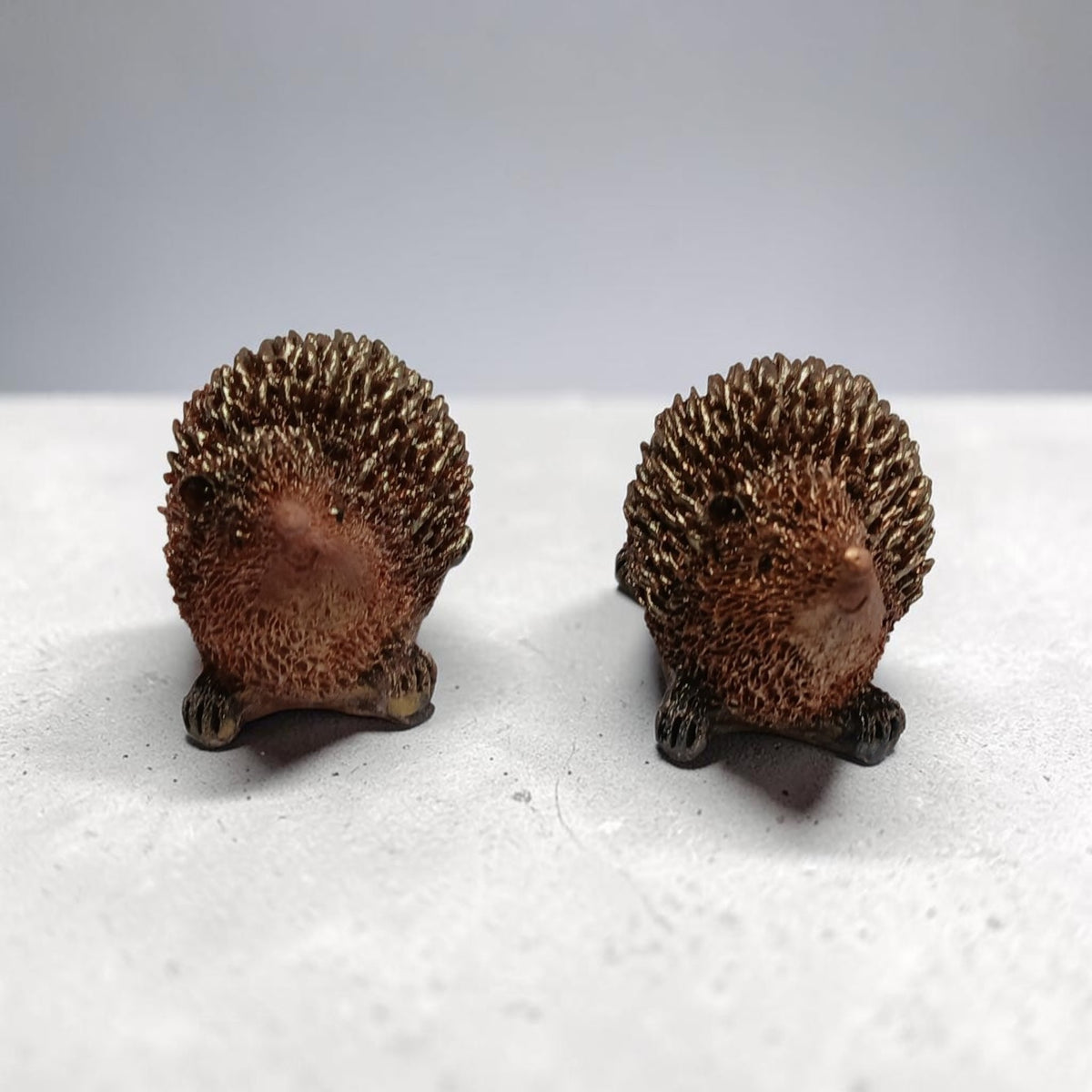 Cute little handmade resin hedgehogs