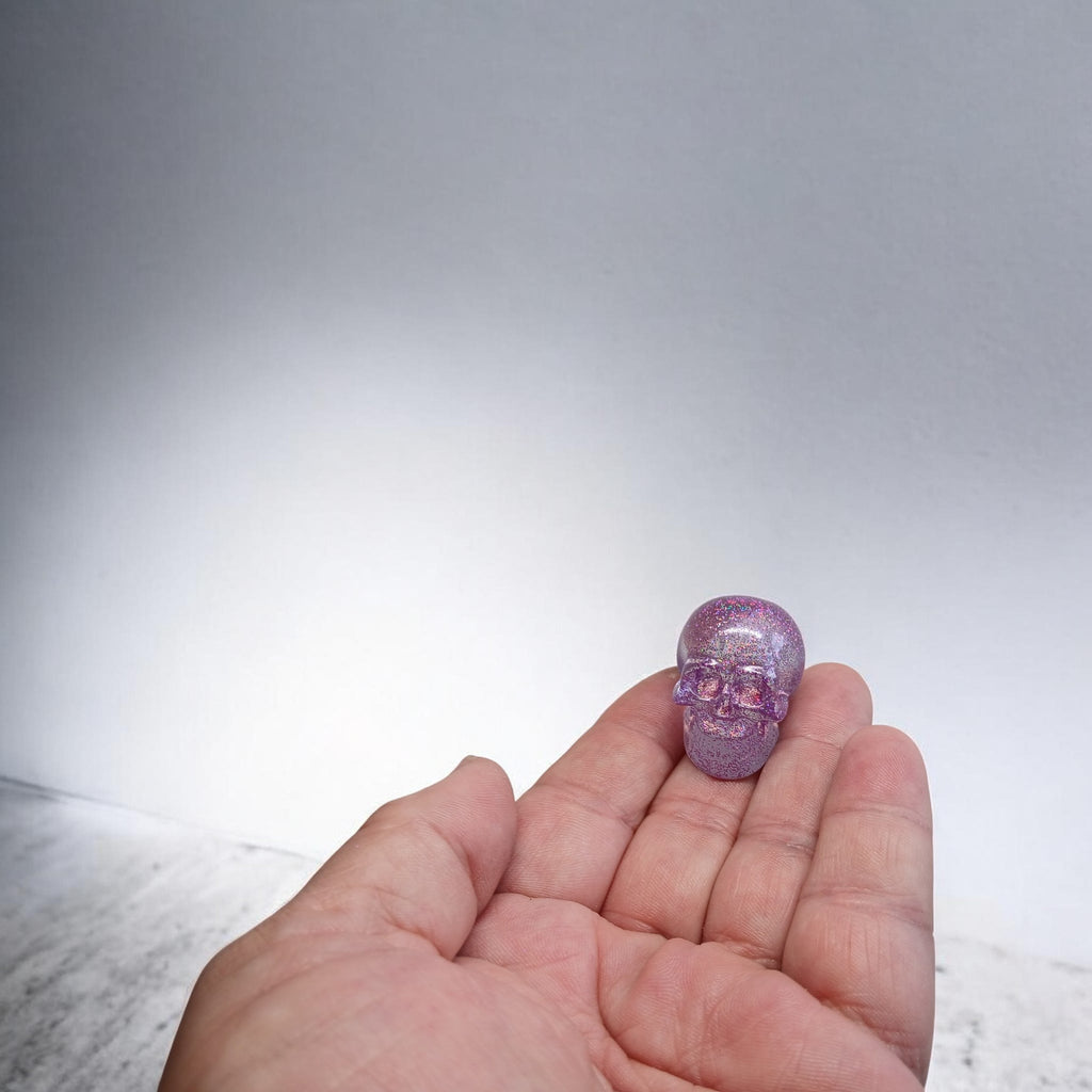 Purple glitter skull