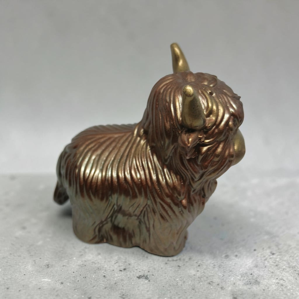 Handmade resin Highland Cow